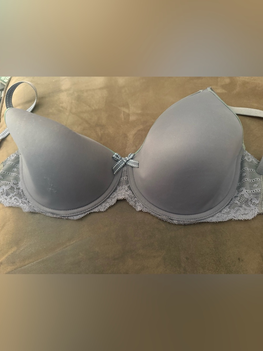 Chantelle Smooth Lace T-Shirt Bra - Gray